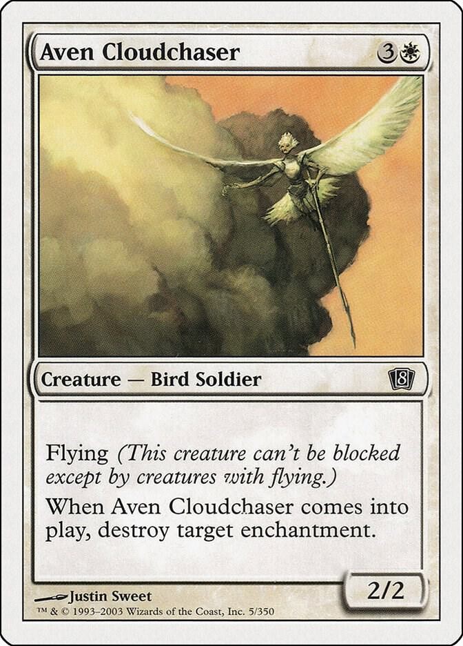 Aven Cloudchaser 5 Common 8th Edition Magic: The Gathering Lightly Played