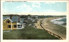 Plymouth Massachusetts MA : BEACH SCENE d/24 BD2908