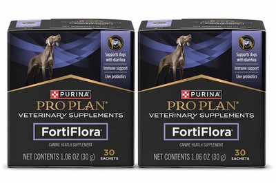 PURINA FortiFlora PRO Synbiotic Action Dog Probiotic Supplement 30packs-2 PACK