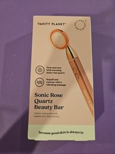 Vanity Planet Sonic Rose Quartz Beauty Bar LED Wand VNT25024 Firm  Depuff Skin