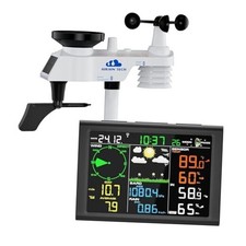 10-in-1 Wireless Weather Station,with Outdoor Sensor,Rain Gauge,Atomic 