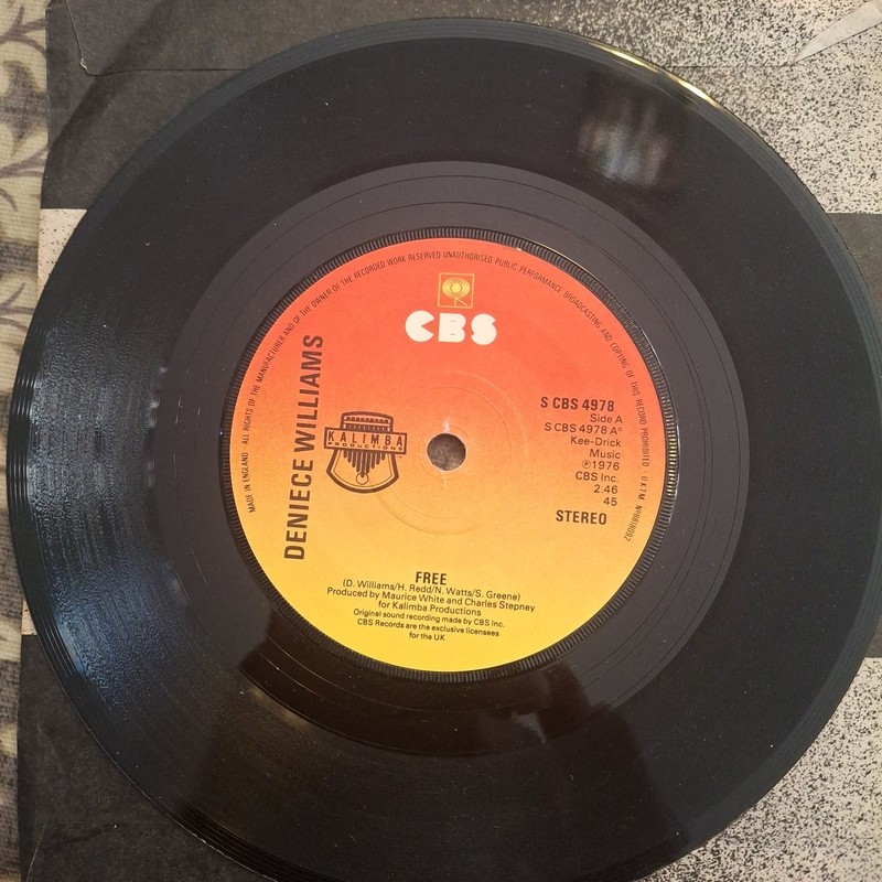 DENIECE WILLIAMS "FREE" 45 RPM VINYL SINGLE 1976 VG+
