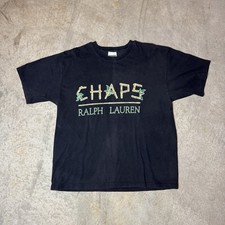Vintage 90s Chaps Ralph Lauren Bamboo T Shirt USA Made Large Single Stitch