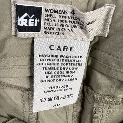 REI Women's Khaki Nylon Blend Hiking Capri Pants Outdoor Trekking