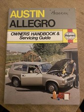Haynes Austin Allegro Owners Handbook And Service Guide  1973/1979