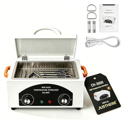 High Temperature Sterilizer Autoclave Machine, 110V 300W 1.5L Metal Tool Cleaner