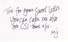 Jennifer Hall Up All Night Sabrina the Teenage Witch CSI Signed Autograph