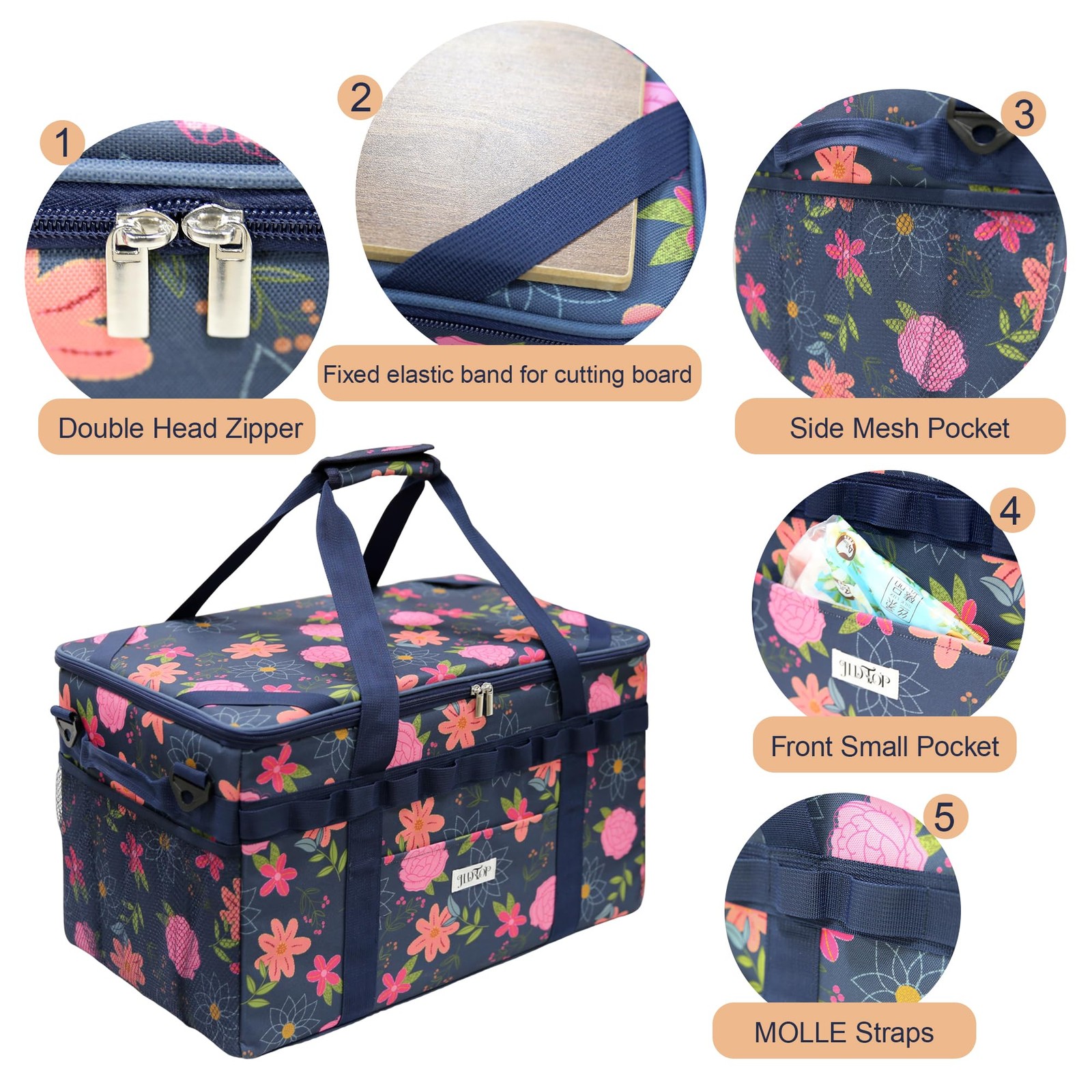 Camping Gear Organizer, 2Pcs Packing Cubes with Carrying Bag for Kitchen Supp... image 4