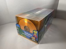 Verbatim Colors 50 Pack CD-R Blank Disks 93935 80 Min 700 mb Super Slim Cases