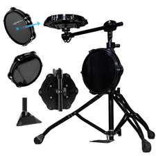 Beatello Tunable Drum Practice Pad Set Adjustable Stand Real Feel Kick Pad Kit