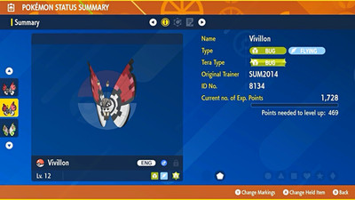 Pokeball Vivillon Pokémon Scharlachrot und Violett 