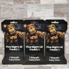 Five Nights At Freddy's FNAF Holographic Trading Stickers 3 Packs of 5 Stickers