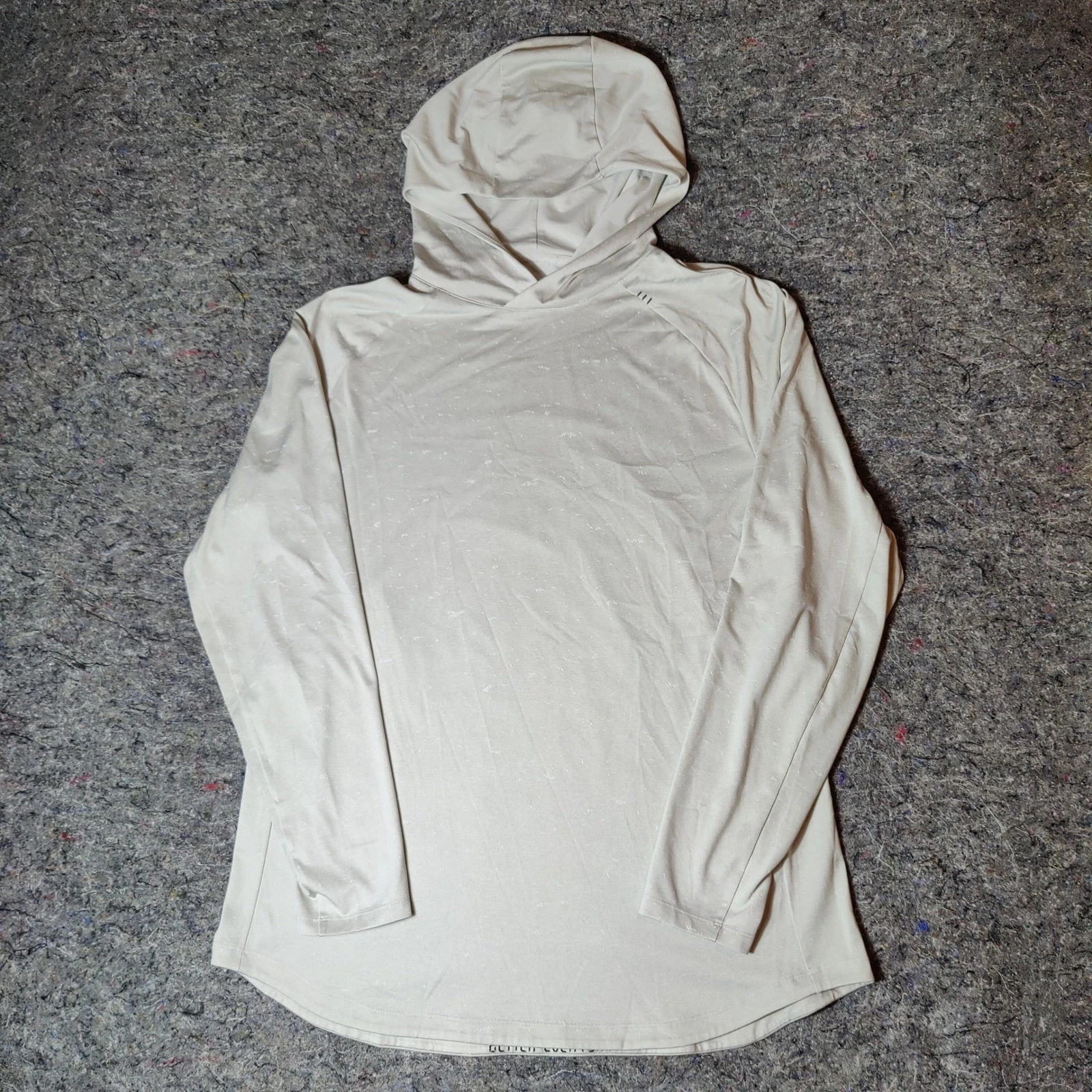 Lululemon Metal Vent Tech Hoodie Mens XL Bone Cream Mesh Performance Pullover