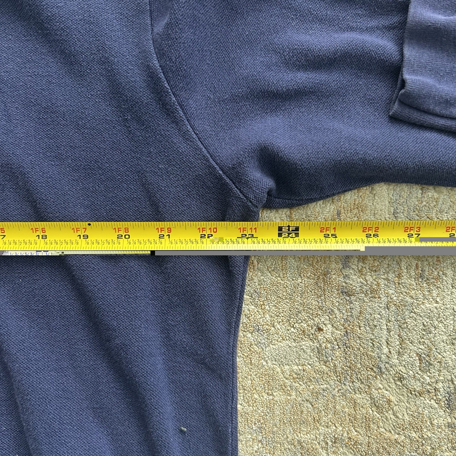 Vintage Polo Ralph Lauren made in USA navy blue turtleneck sweater Size L thumbnail 4