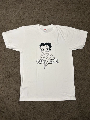 Tee shirt Supreme Betty Boop blanc SS16 logo boîte 100% authentique garanti