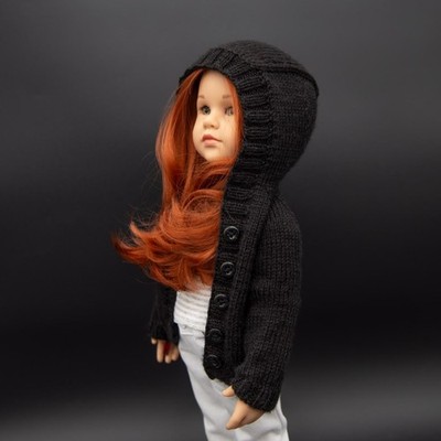 Puppenkleidung (18-19,5 Zoll). Strickjacke für Gotz und American Girl. Handarbeit.