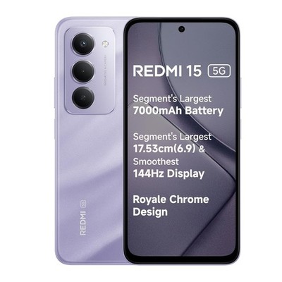 Redmi 15 5G (Sandy Purple 8GB + 256GB) 50MP AI Camera Snapdragon 6s Gen 3