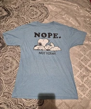 NWT, Peanuts Snoopy Graphic Tee, Blue, Medium