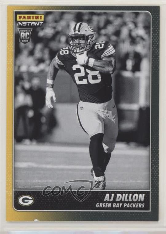 2020 Panini Instant NFL Black and White Rookies /518 AJ Dillon #BW10 g1z