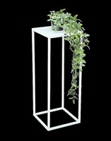 Blumenhocker Metall Weiß Eckig 50 - 70 Cm BlumenstäNder Beistelltisch 96482