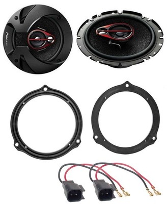 Pioneer 3-Way 250 Watt 16.5cm Speakers for Ford Focus 04-10 Rear Door Car Box