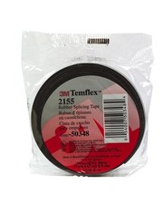 3M Temflex Rubber Splicing Tape 2155, 3/4 in x 22 ft, Black