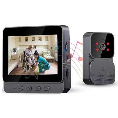 Kabellose Türklingel mit Kamera 1080P Video-Türsprechanlage mit 4,3 Zoll Monitor
