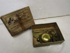 Vintage Slide Chain SECURITY BURGLAR ALARM LOCK WIND UP Glynn-Johnson & Co. NOS