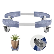 Round Trash Can Dolly 15-22.8 in Adjustable Plastic Bin Dolly 400lbs Heavy Duty