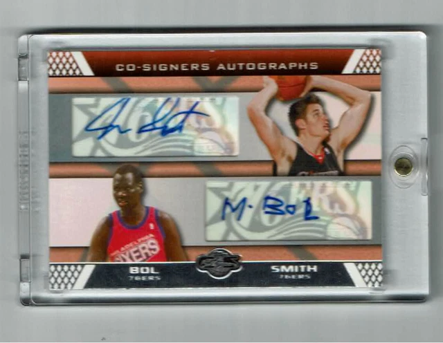 2007-08 Topps Co-Signers - Co-Signers Autographs Jason Smith, Manute Bol 76ers