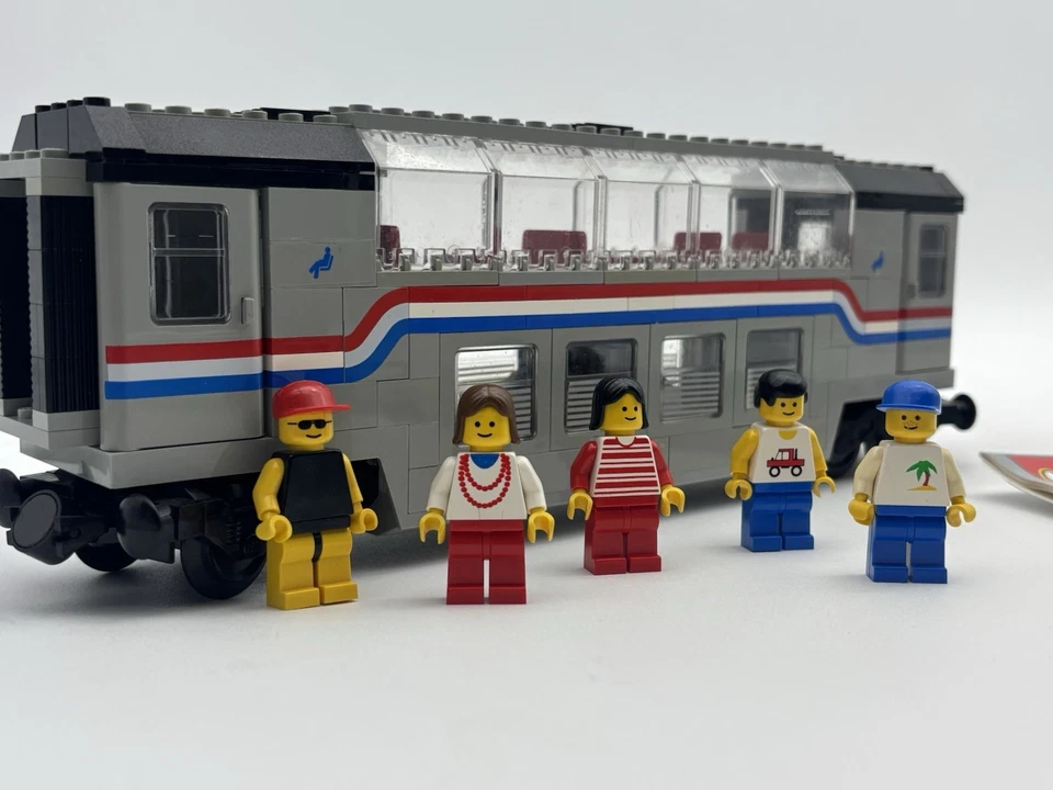 LEGO 10002 Railroad Club Car Set - 100% Completo con Instrucciones (Sin Caja)