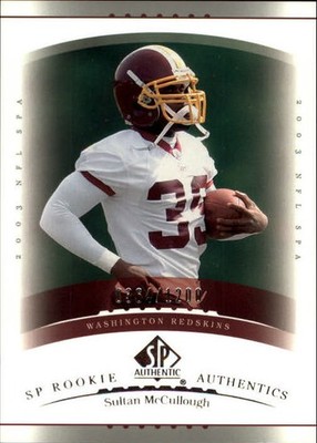 2003 SP Authentic #173 Sultan McCullough RC Rookie Card /1200