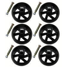  Pack of 6 Smooth Deck Wheel with Bolt, Nut Fits Husqvarna 589527301 