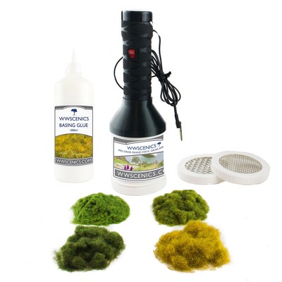 Static Grass Applicator Pro Grass Grand & Large Starter Kit - Model Railroad