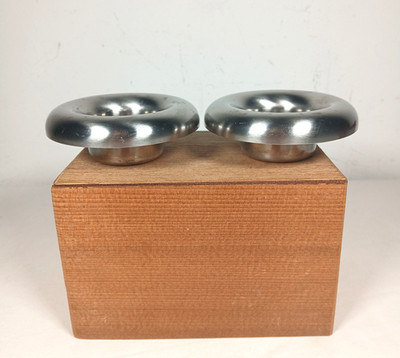 Vintage Pair of Danish Stelton Egg Cups Mid-Century Stainless Steel Model 515-2