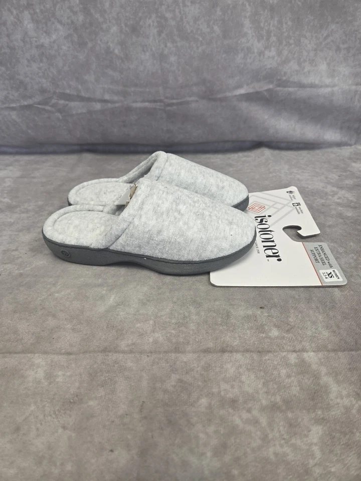 Isotoner Womens Slippers Gry XS 5.5/6 - Image 2 of 4