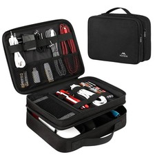 Electronics Organizer Travel Case, Water Resistant Cable Organizer Bag for Trave