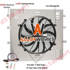 Aluminum Radiator Shroud Fan Relay Kits For 1955-1959 GMC Truck V8 4.4/5.3/5.7L