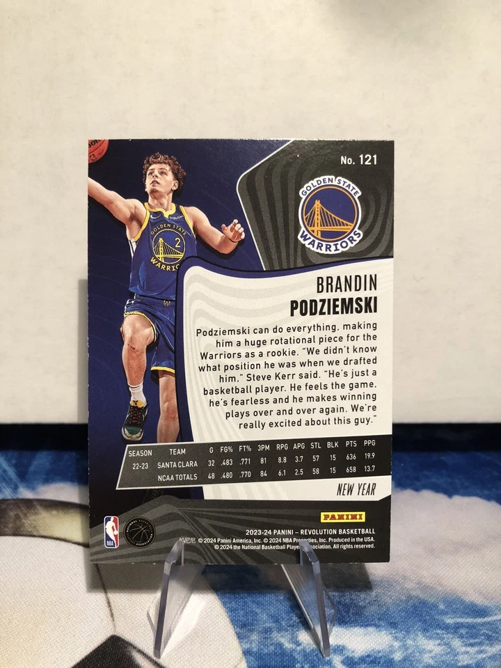 2023-24 Panini Revolution  Brandin Podziemski  Red Asia New Year RC #121 - Image 2 of 2