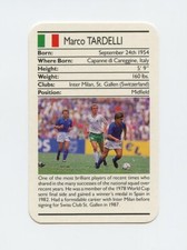 #TN03591 MARCO TARDELLI ITALIA Carta Calcio/Calcio Asso