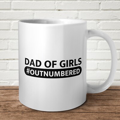 Papa der Mädchen Hashtag Outnumber Tasse lustig beleidigend für ihn Geburtstag Geschenk Geschenk 