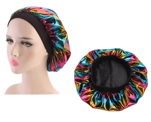 Satin Night Sleep Cap Hair Bonnet Hat Head Cover Wide Elastic Band Women NEW US - Picture 11 of 15