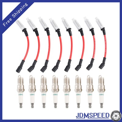 #ad 41 110 Iridium Spark Plugs amp; 48322 Spark Plug Wires For 5.3 6.0L 6.2L Chevy GMC $34.97