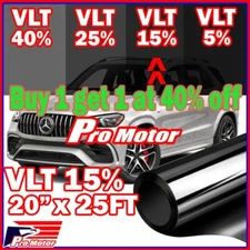 VLT 15% 20" 300" 25FT Office Auto Car Home Glass Uncut Roll Tint Window Film