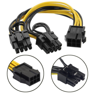 L28 8 pin PCIe auf 2x 8pin (6+2) Grafikkarte Stromkabel PCI-Express Adapter