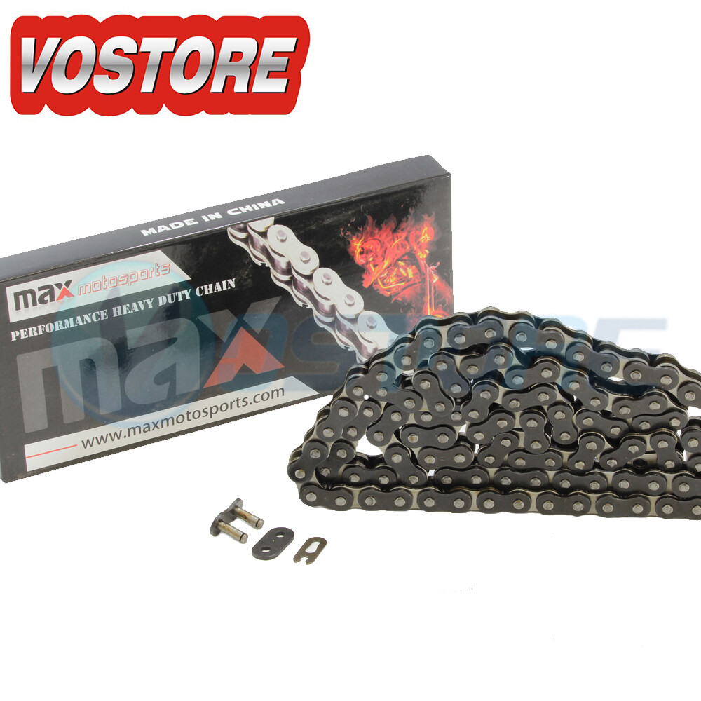 Chaîne Moto 520 Pas 120 Maillons – Pour Pit Bike, Dirt Bike, Quad, ATV Et Go-kart, Couleur Rouge Robuste