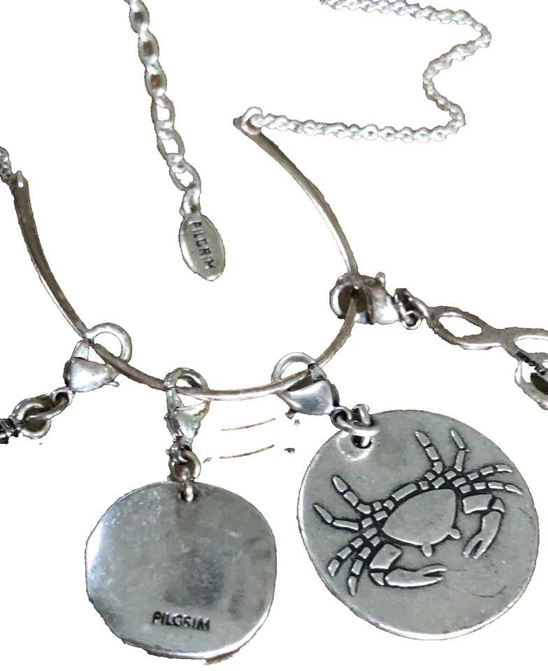 COLLAR PORTA DIJES DANÉS PEREGRINO Dinamarca DE COLECCIÓN más DIJES Tono Plata Foto 3 de 4