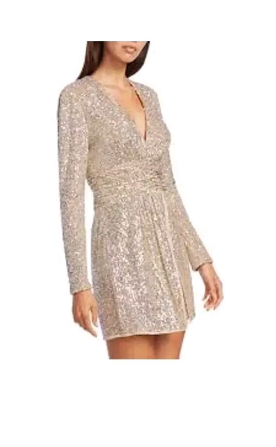 ramy brook becky sequin dress EUC Ramy Brook Becky Sequin Wrap Dress