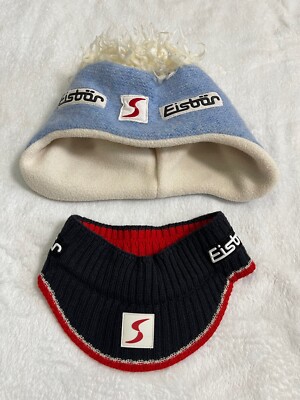 Set of 2 Eisbar Eisbär Austria Cocker Beanie Hair Fleece Furry Ski Hat Suncap