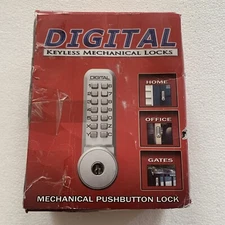 Lockey 2500 JBKA Mechanical Push Button  Hook Bolt Sliding Door Lock With Keys